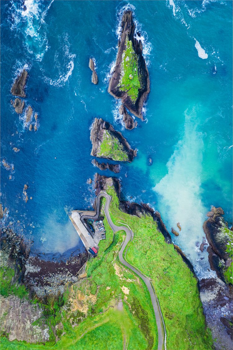 dunquin harbour county kerry aerial photography