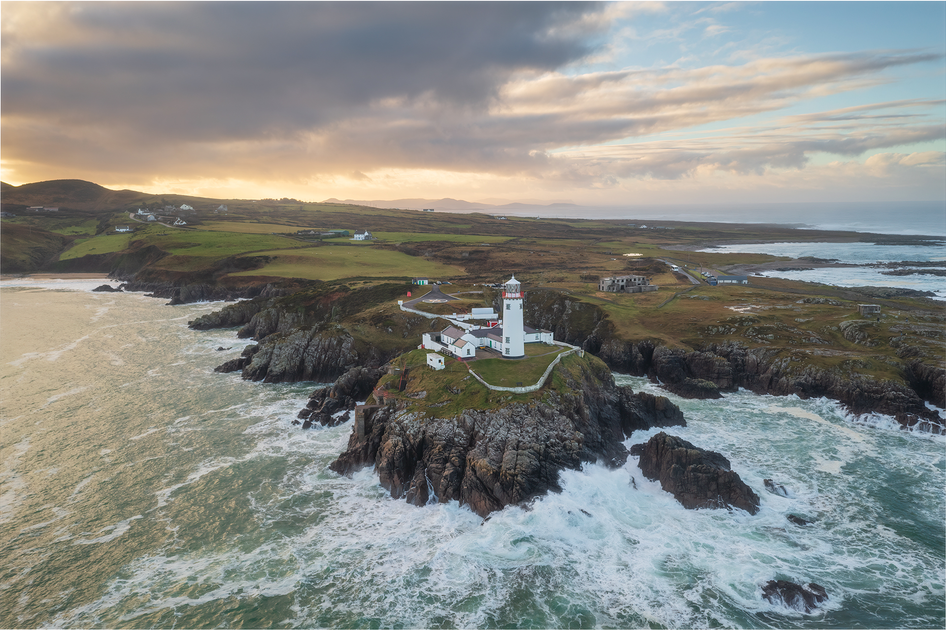 fanad lighthouse aerial photo